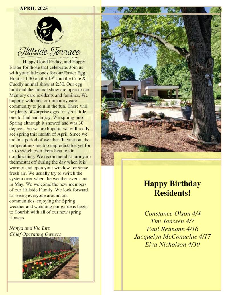 April 2025 Newsletter