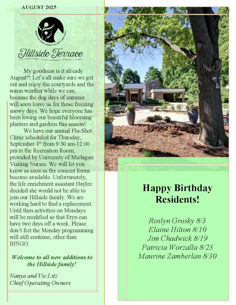 August 2025 Newsletter