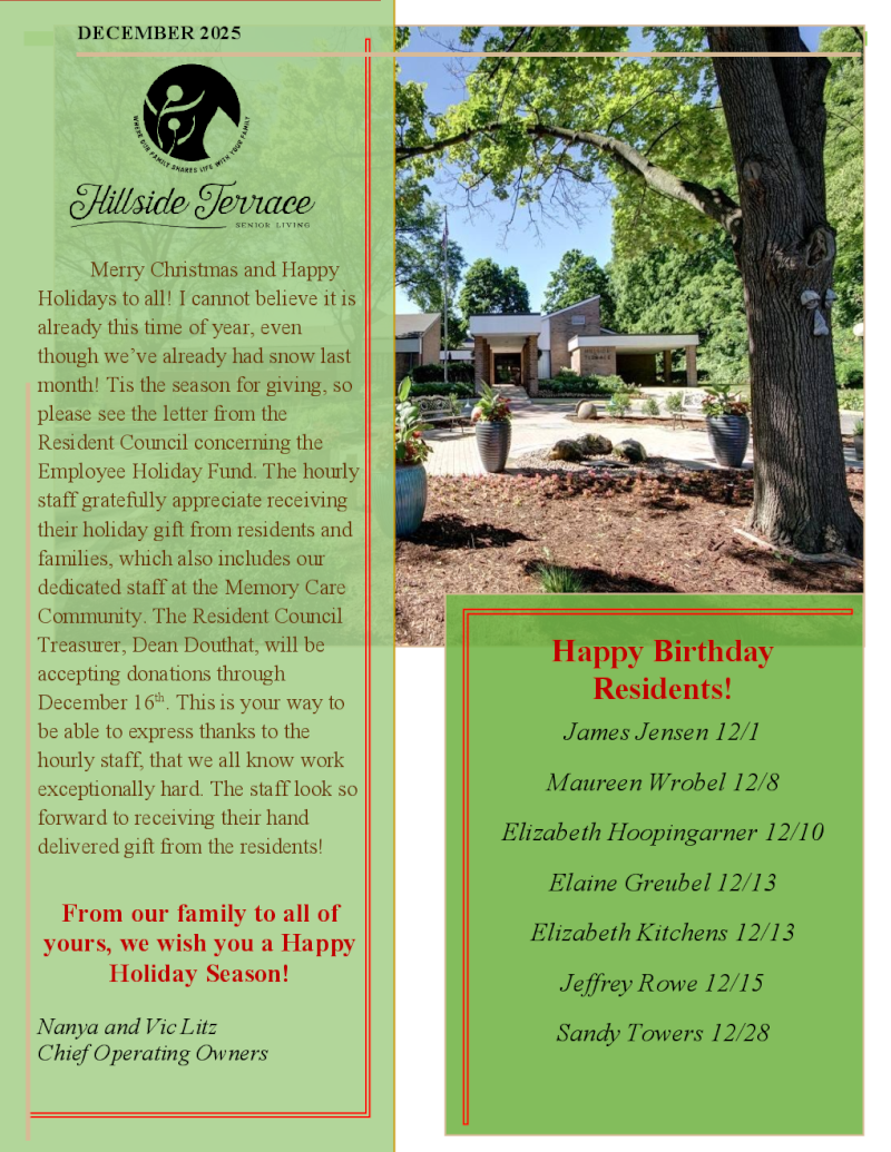 December 2025 Newsletter