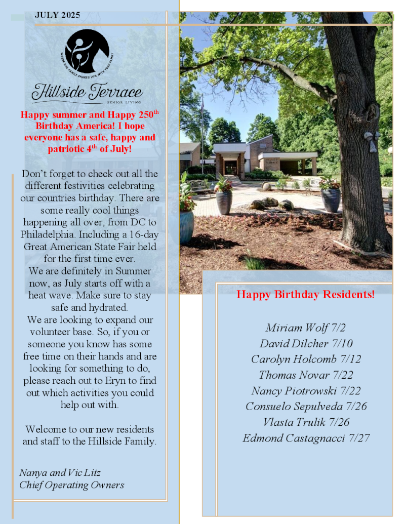 July 2026 Newsletter